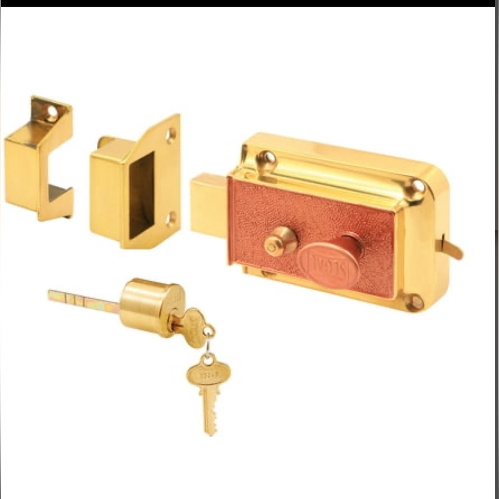 Rim Dead Bolt Cast Bronze
Construction Polished Brass-Plated Finish Copper